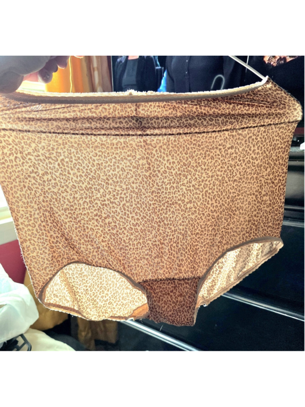 Vintage BALI Animal Print Nylon GRANNY Panties Sissy Secretary Size XL/8 #2633